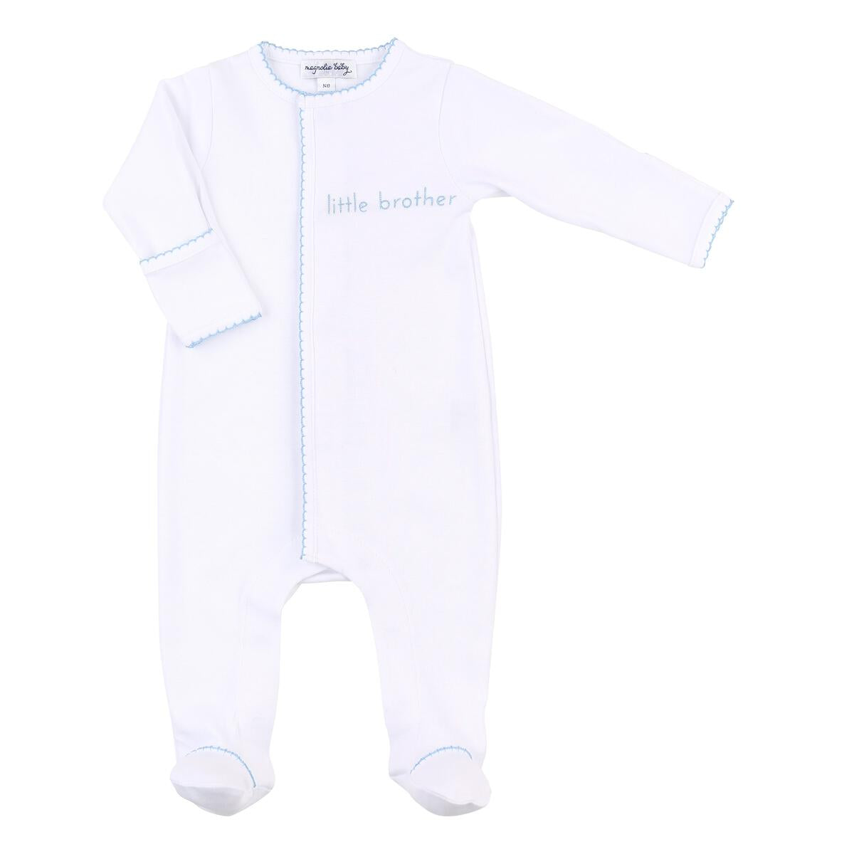 Embroidered Brother Light Blue Footie