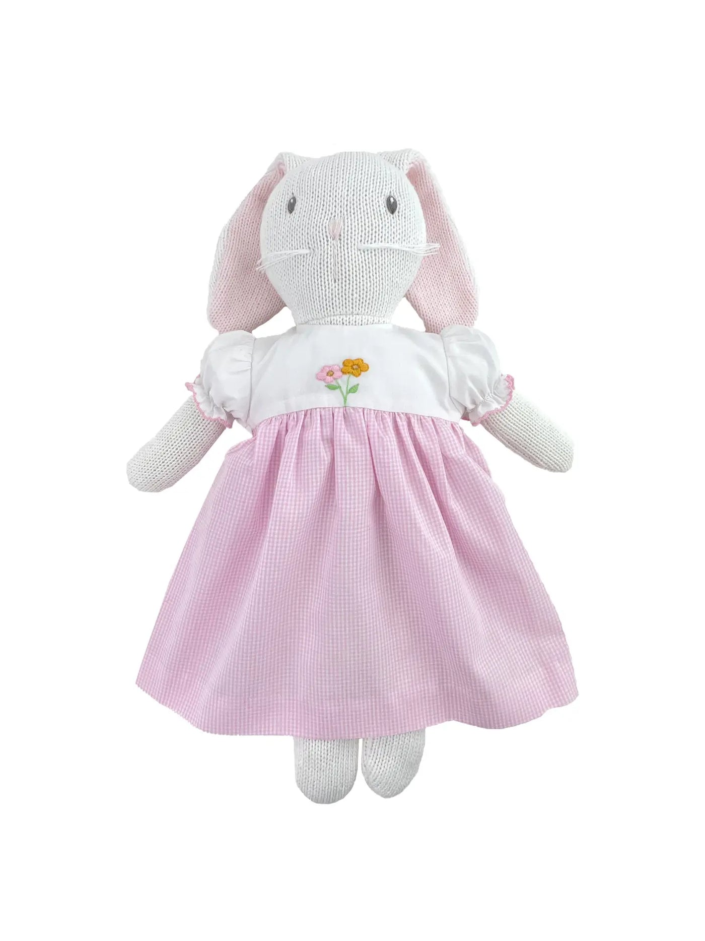 Knit Bunny Doll w/Embroidered Dress