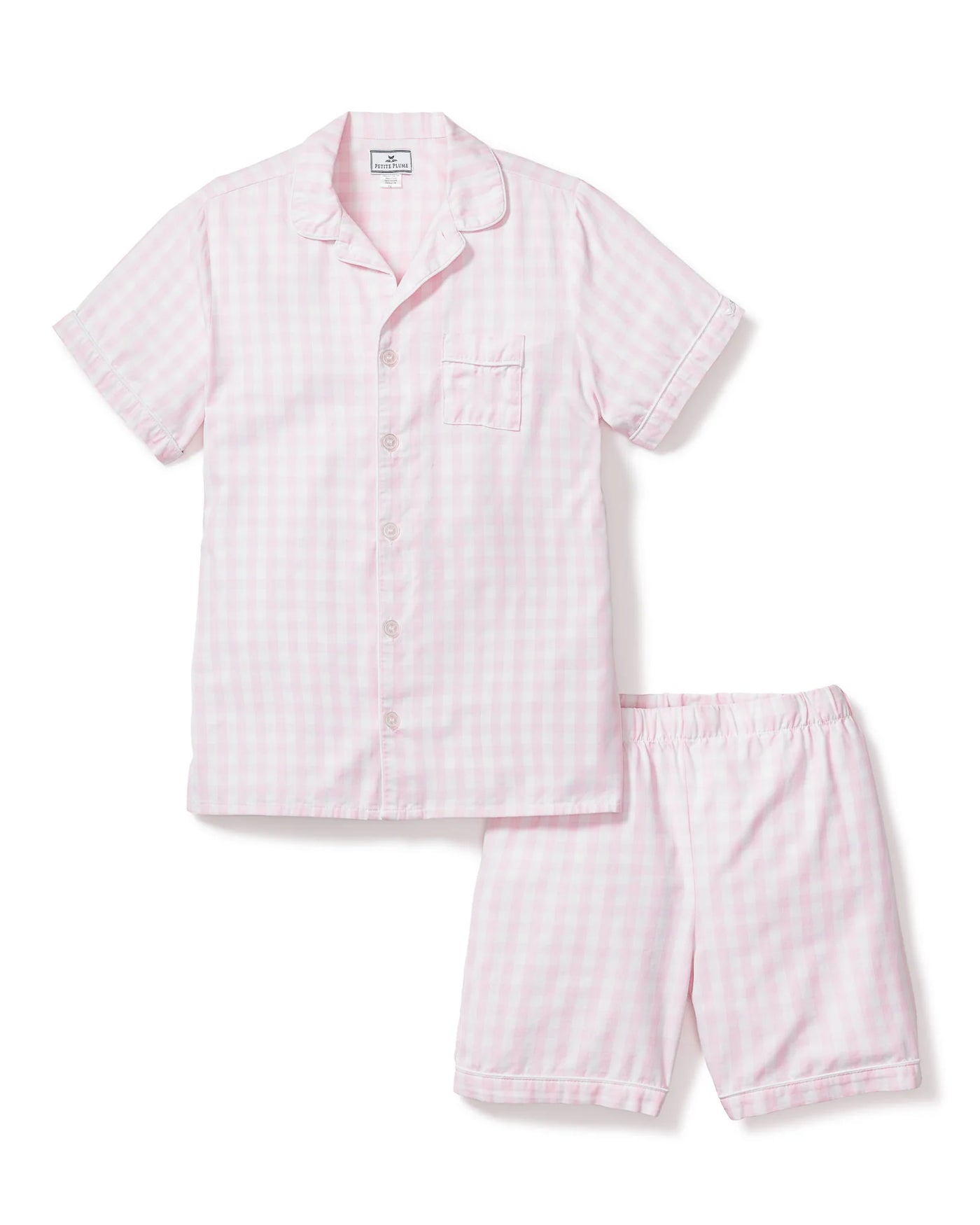 Pink Gingham Short Set