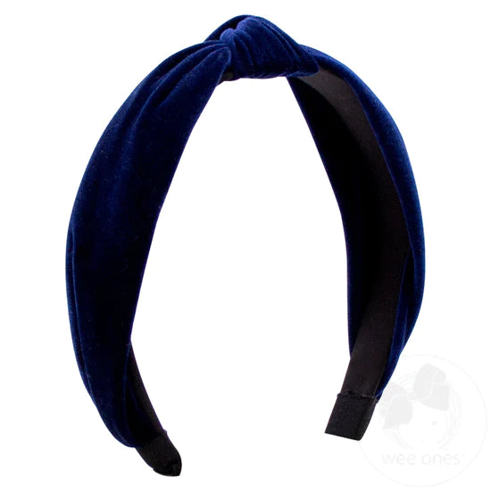 Velvet Wrap Headband w/Knot