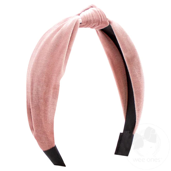 Velvet Wrap Headband w/Knot