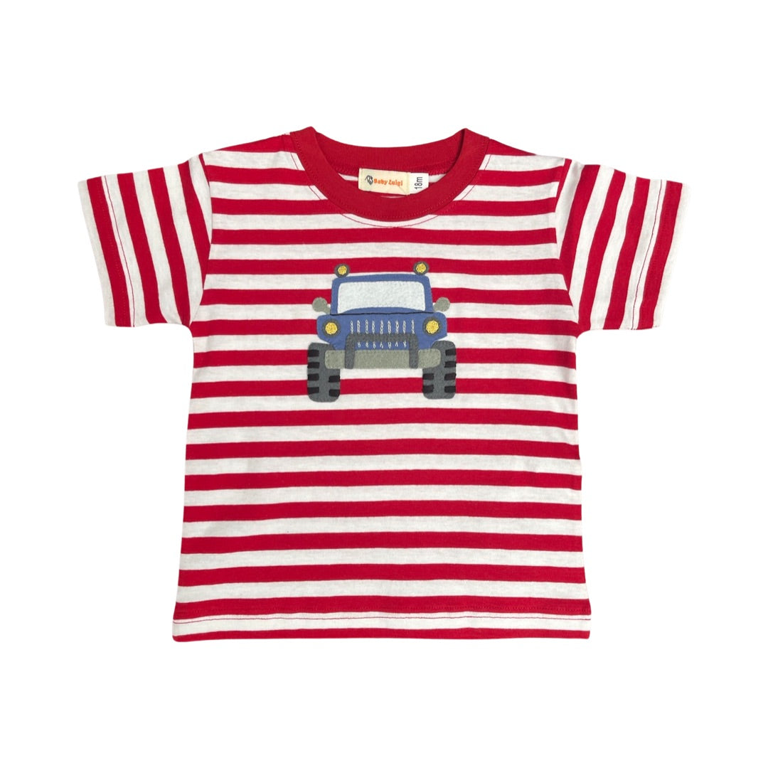 S/S Red Stripe Jeep T-Shirt