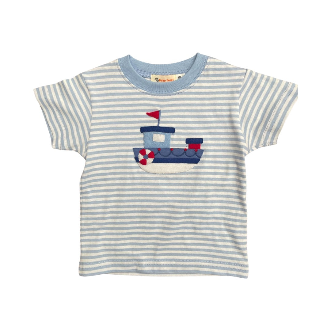 S/S Blue Stripe Tugboat T-Shirt