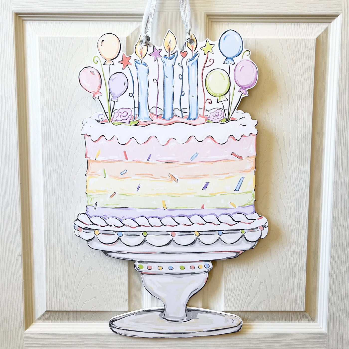 Door Hanger Birthday Cake