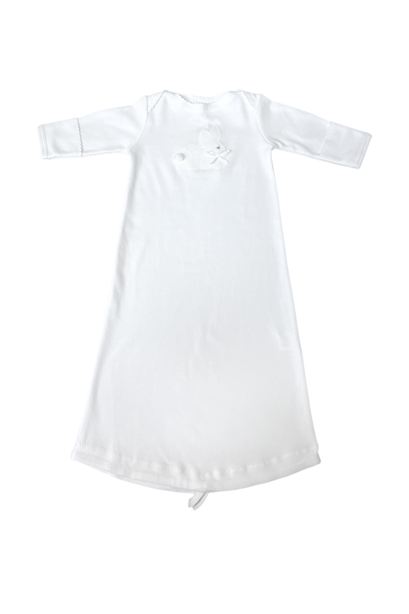JJ Applique Day Gown White Solid Bunny