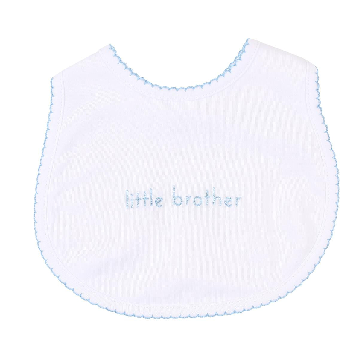 Embroidered Brother Light Blue Bib