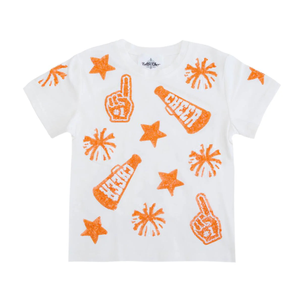 Orange White Cheer Shirt