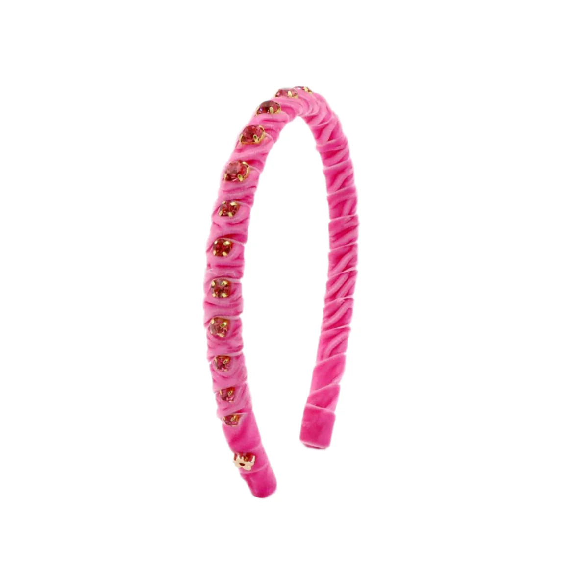Poppyland Velvet Stones Headband Pink