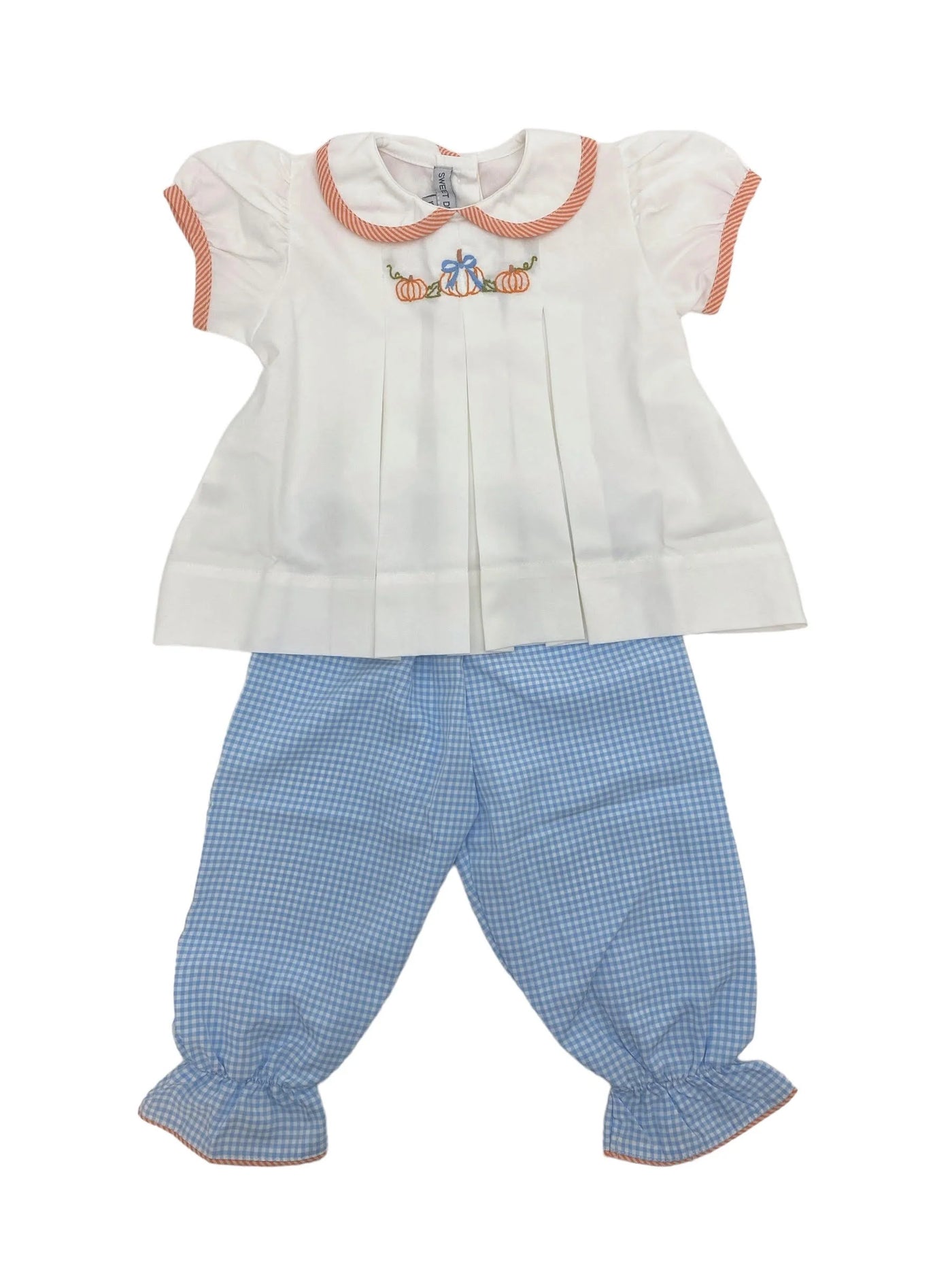 Sweet Dreams Embroidered Pumpkin Pants Set