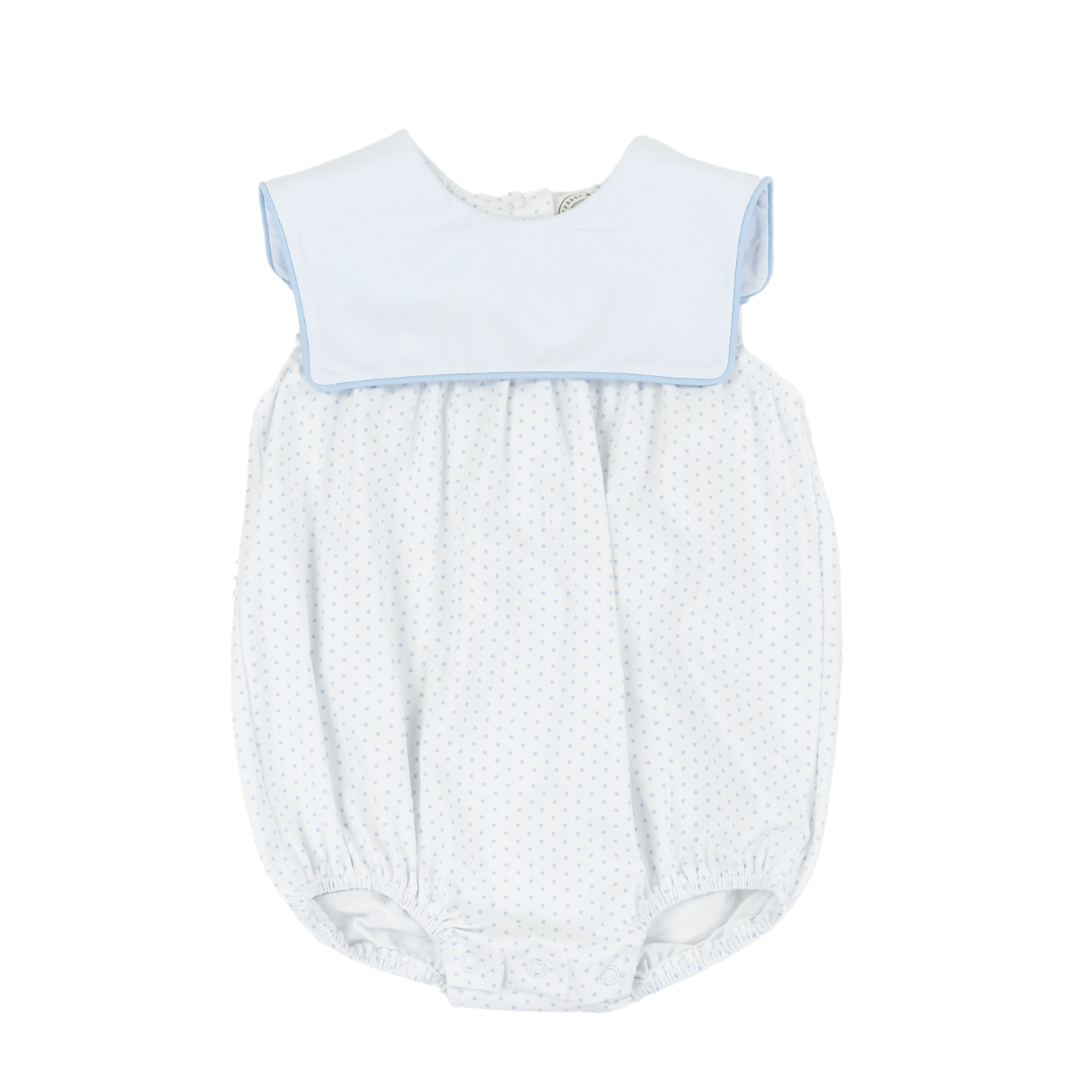 Cypress Row Blue Dot Bib Boy Bubble