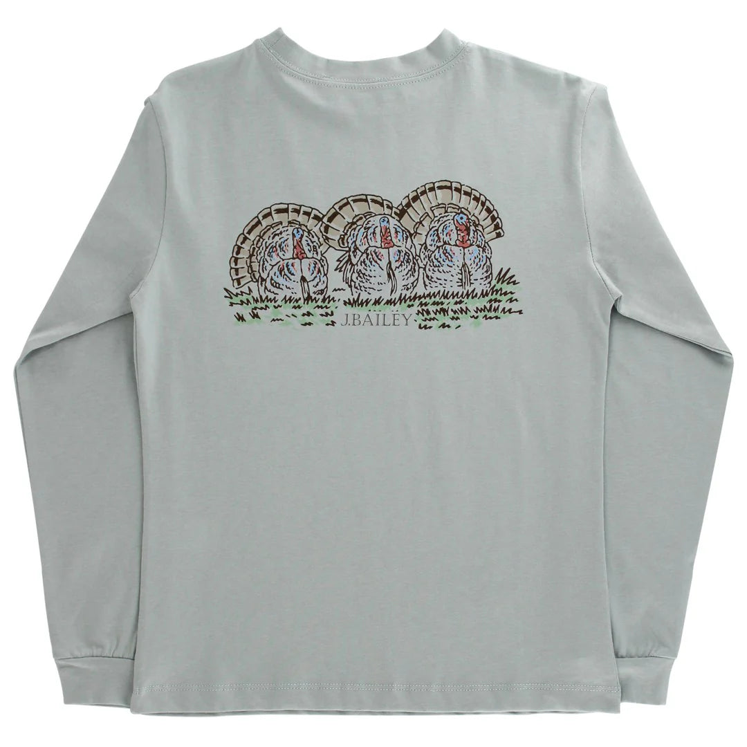 L/S Logo Tee Sage - Turkey