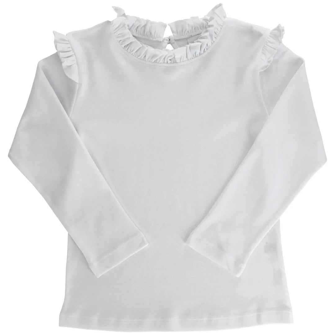Girls L/S Tee - White