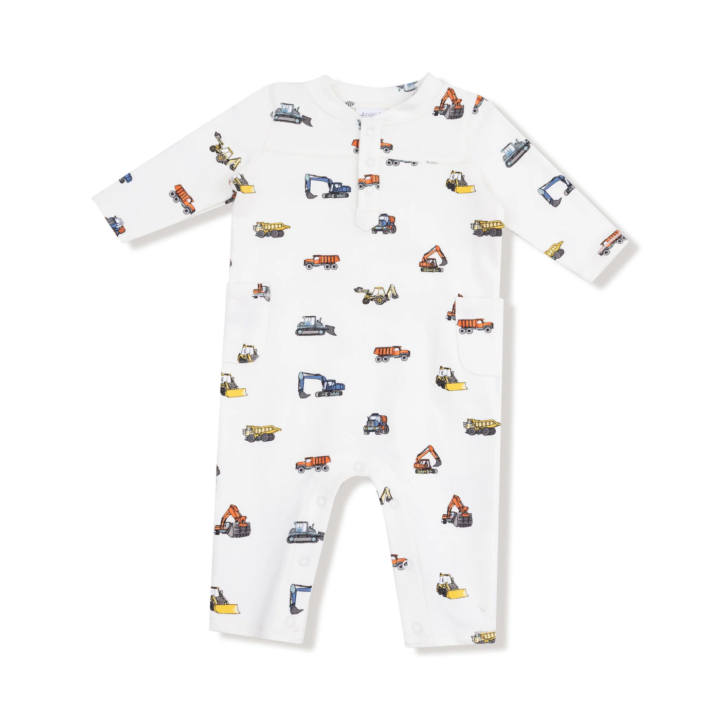 French Terry Uni Romper - Construction Vehicles