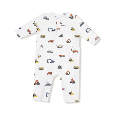 French Terry Uni Romper - Construction Vehicles