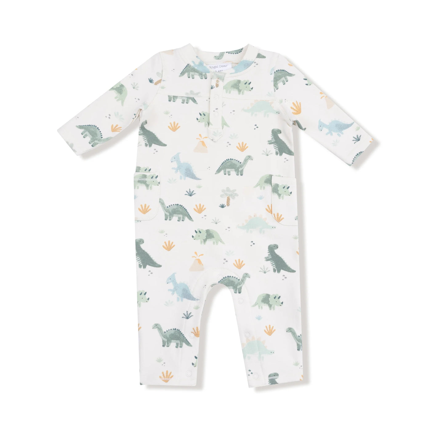 French Terry Uni Romper - Soft Dinos