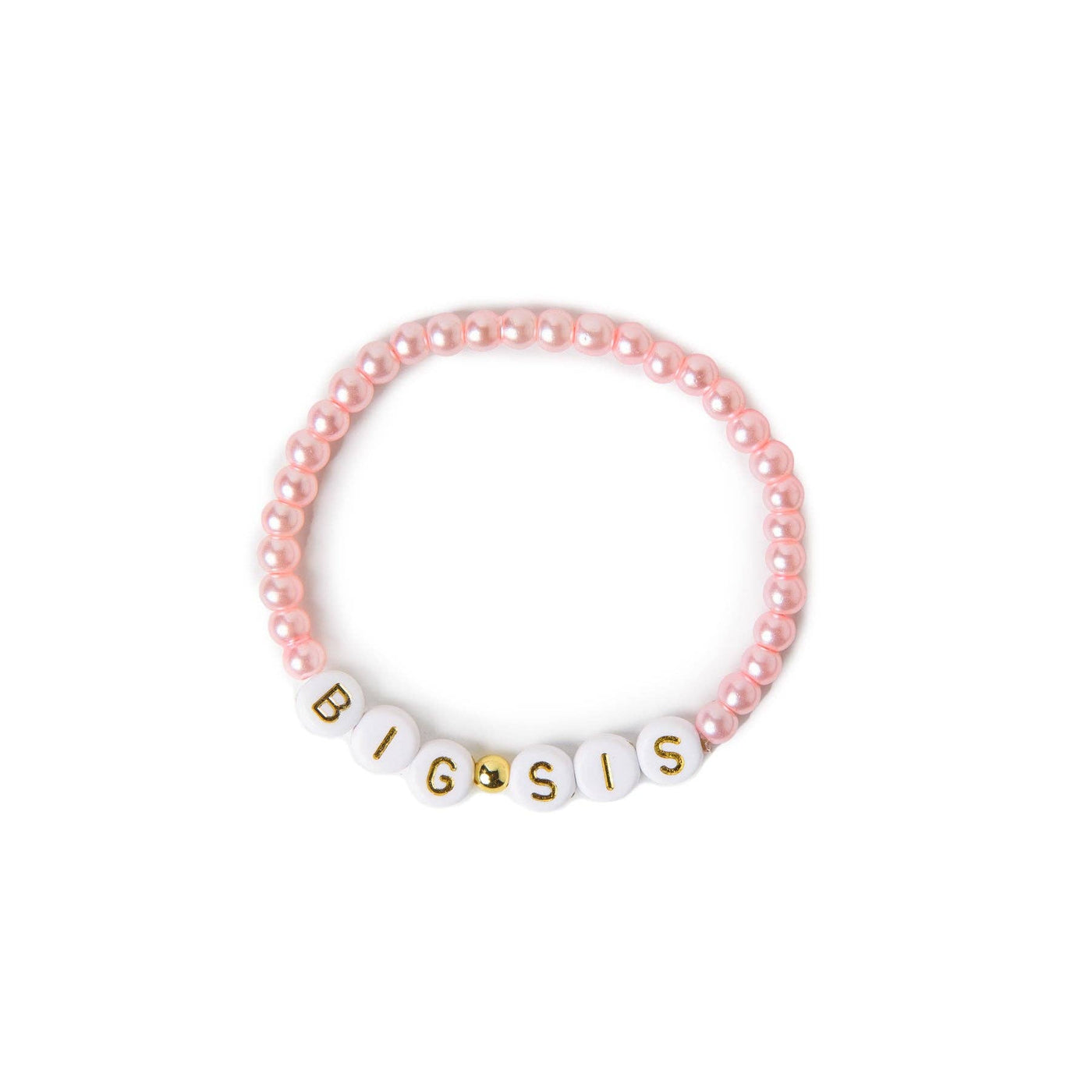 Big Sis Pink Beaded Bracelet