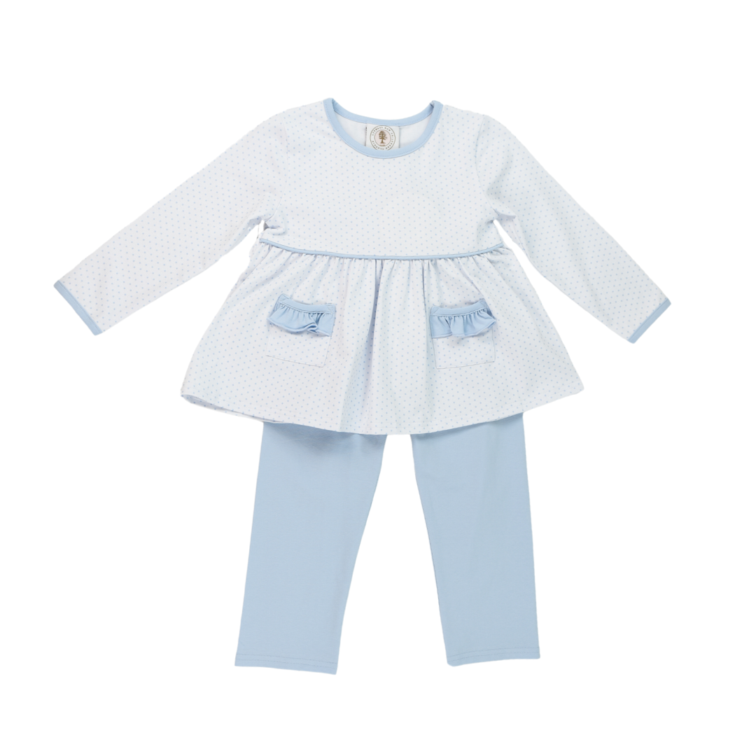 Londyn Legging Set - Blue Dot