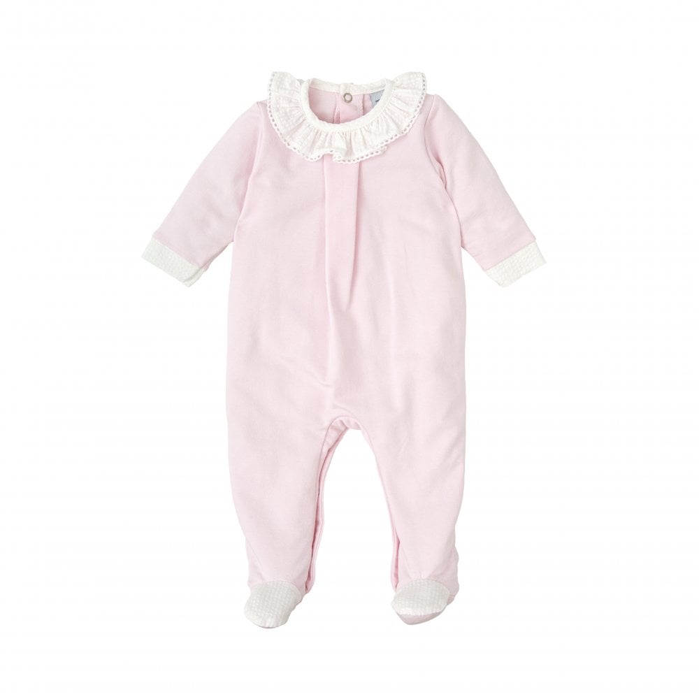 Cotton Knitted Babygrow - Pink