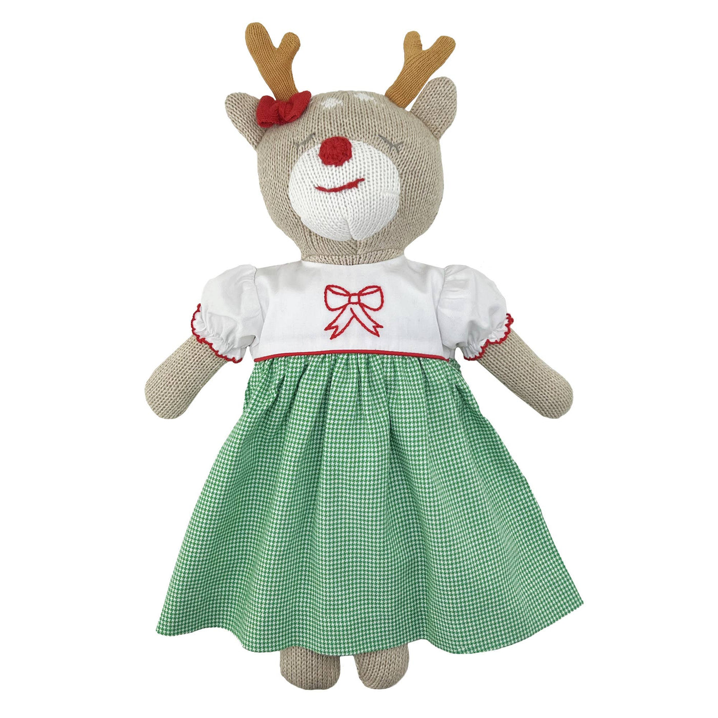 Knit Girl Reindeer Doll 14"