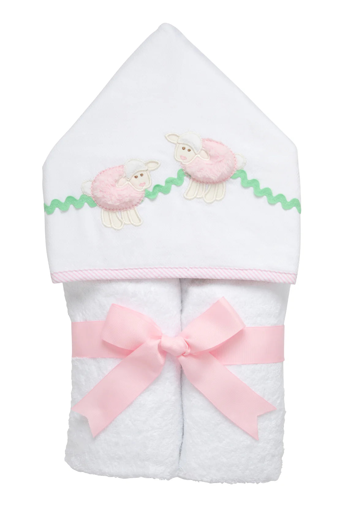Everykid Hooded Towel - Pink Lamb