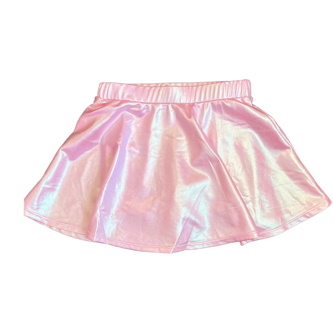 Lulu Bebe Zoe Pink Metallic Skirt