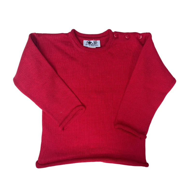 Fingerprints Rollneck Button Neck Sweater *