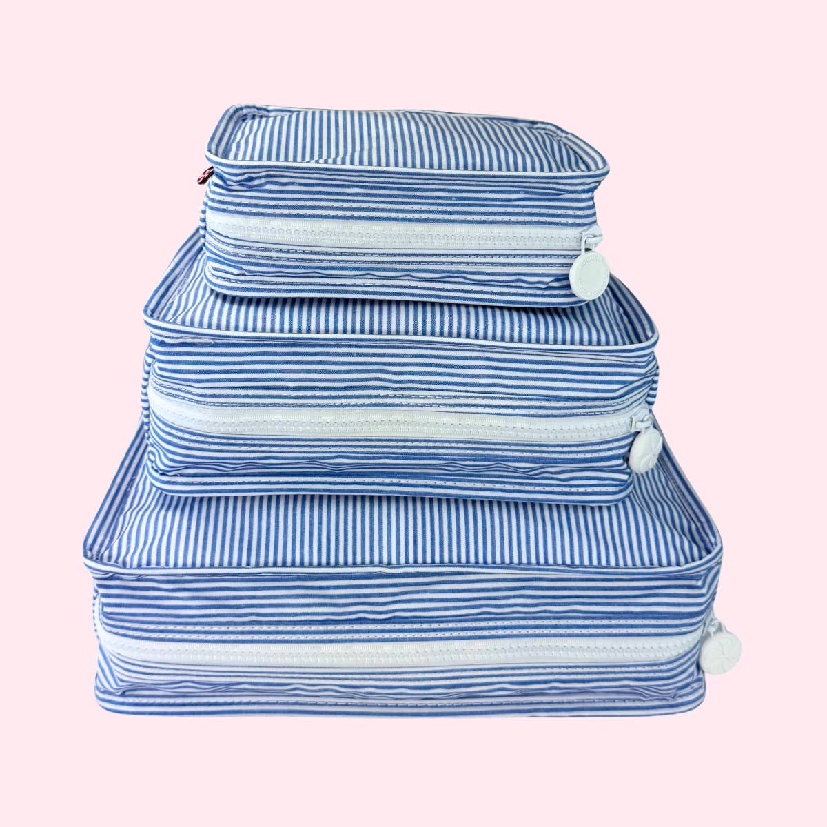 Navy Preppy Stripe ~Glossy~ Stacking Set | Mint