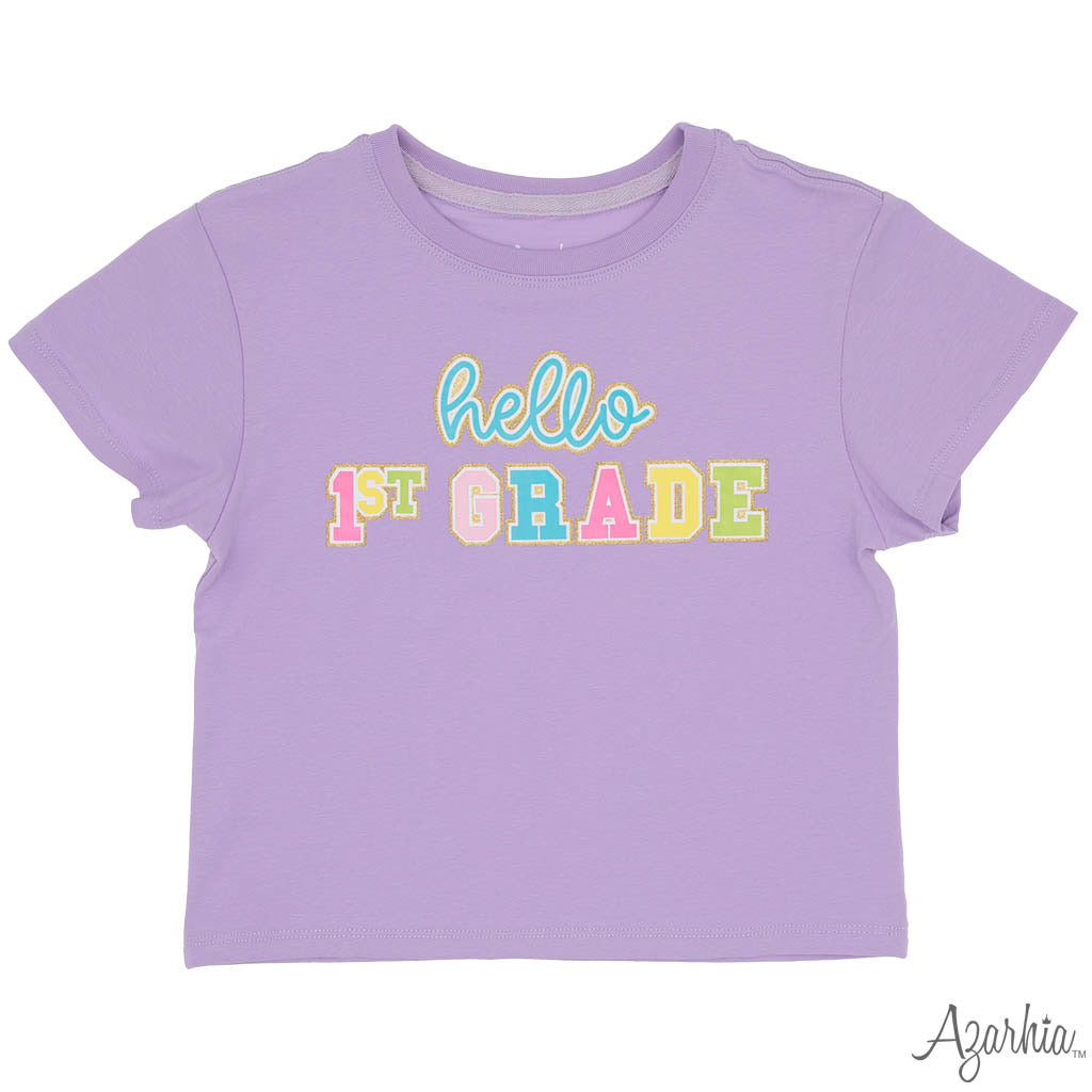 Lavender Boxy Tee - Hello First Grade