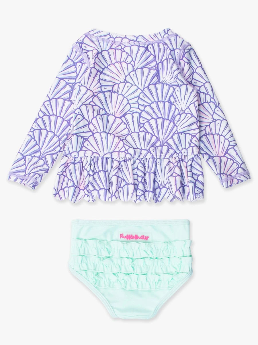 Rufflebutts L/S Rash Guard 2pc