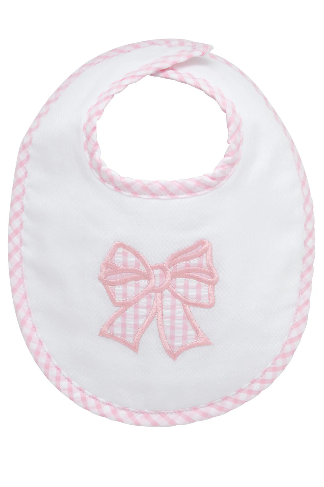 Applique Basic Bib- Pink Bow