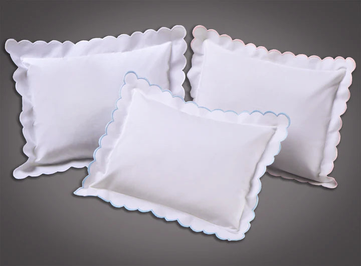 Pink Scallop Pillow w/ Insert - Small