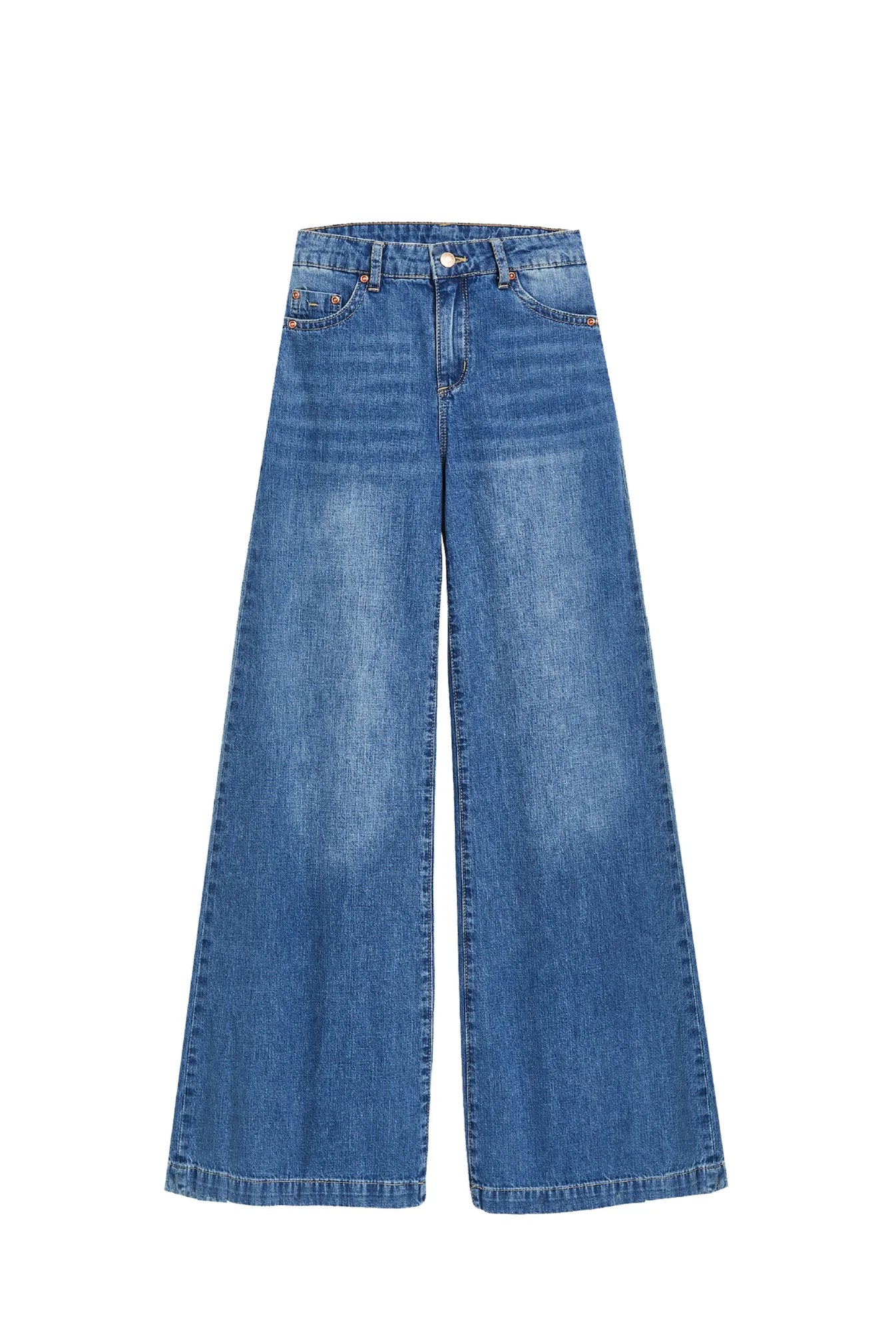 Tractr Wide Leg Dark Indigo Jeans