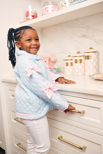 Julie Anne Jacket - Buckhead Blue/ Pink Bows