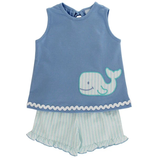 Bailey Boys Wally Whale Girl Short Set