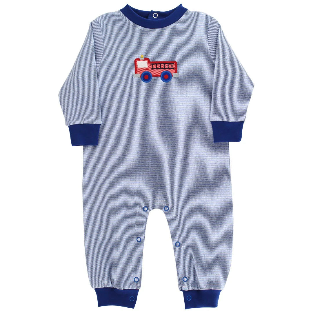 Boy Knit Romper - Little Engine