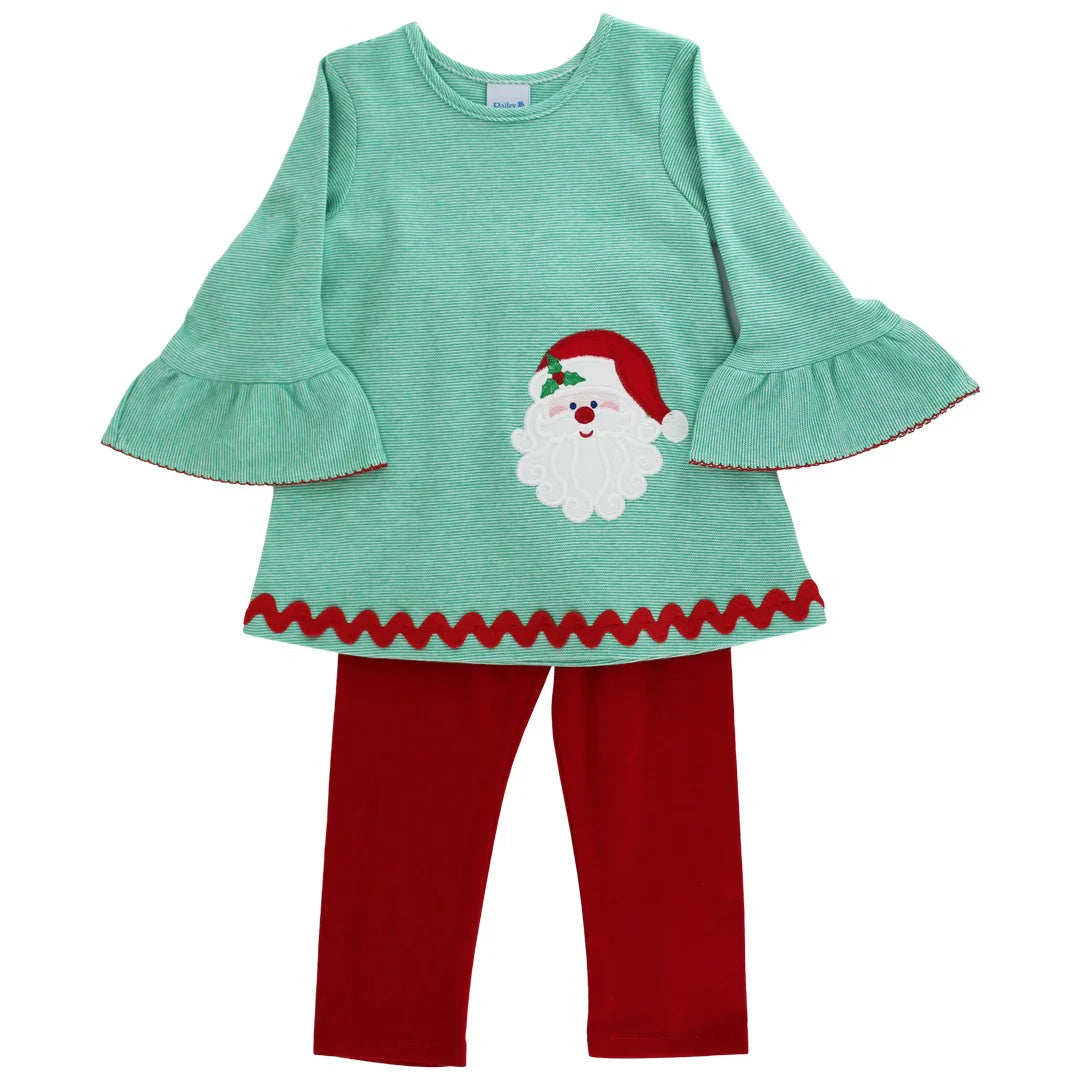 Girls Tunic Set - Santa