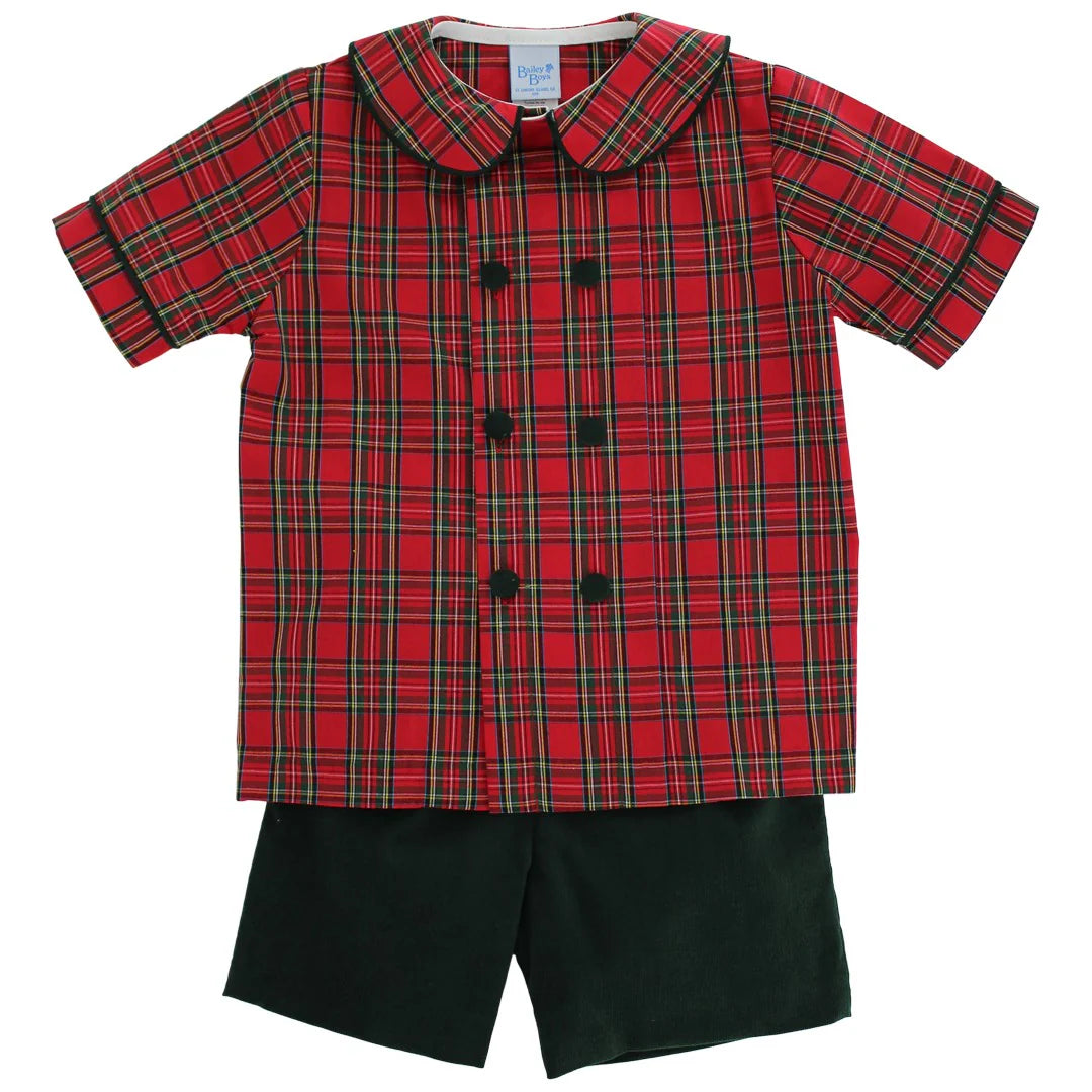 Dressy Short Set - Tartan Plaid