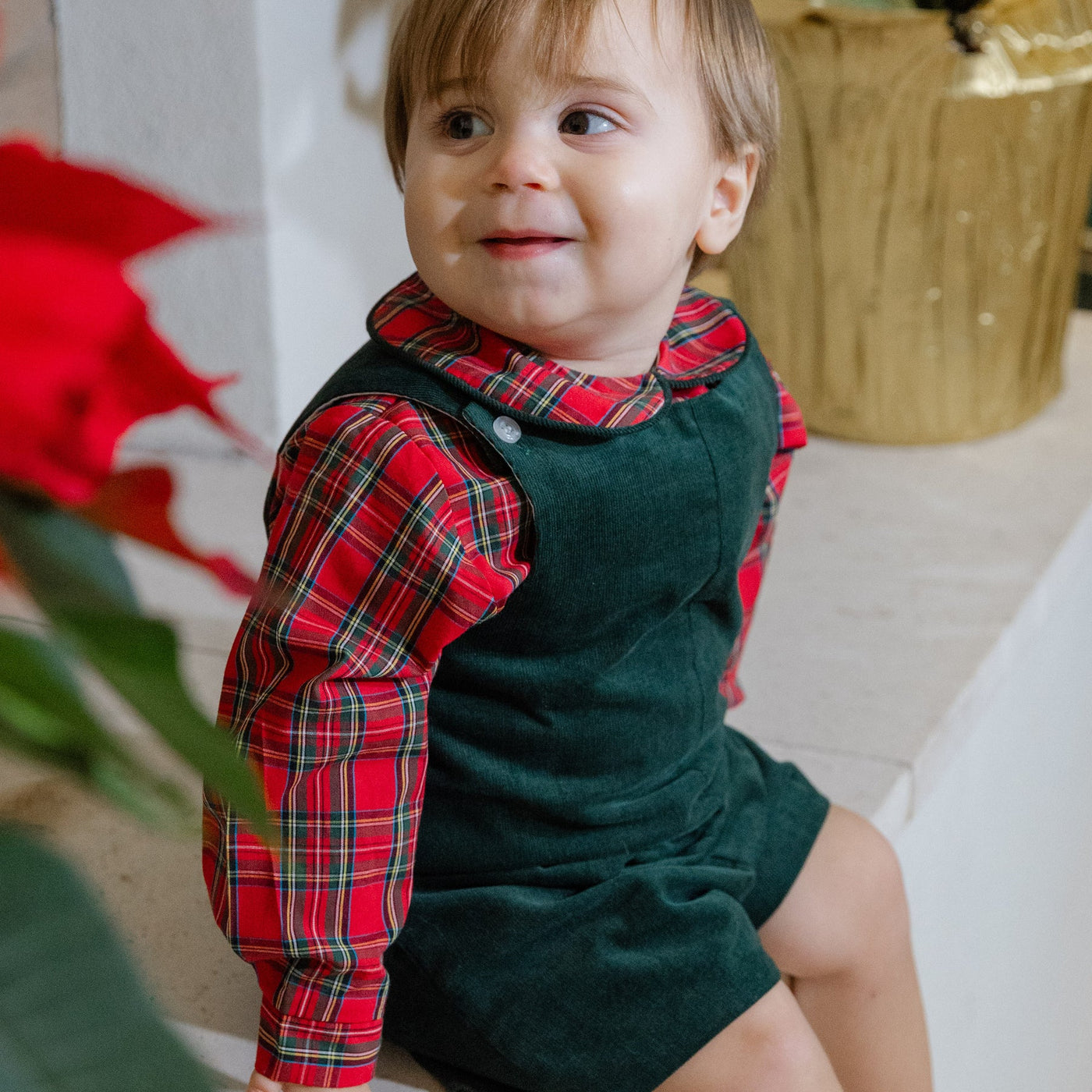 Short Tab Jon Jon - Forest Green Corduroy