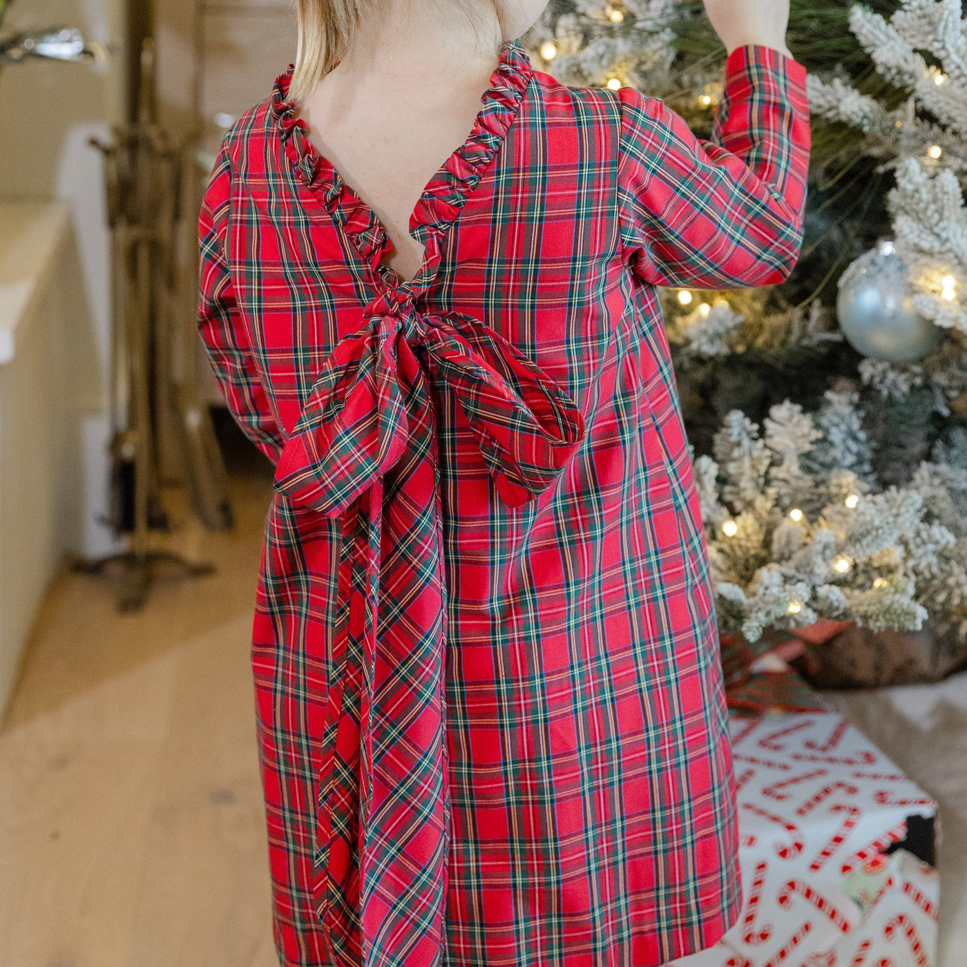 A Line Dress - Tartan Plaid