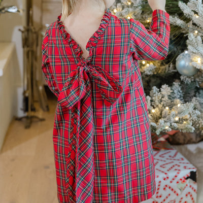 A Line Dress - Tartan Plaid