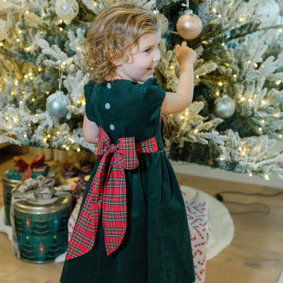 Girls Dress - Tartan Plaid