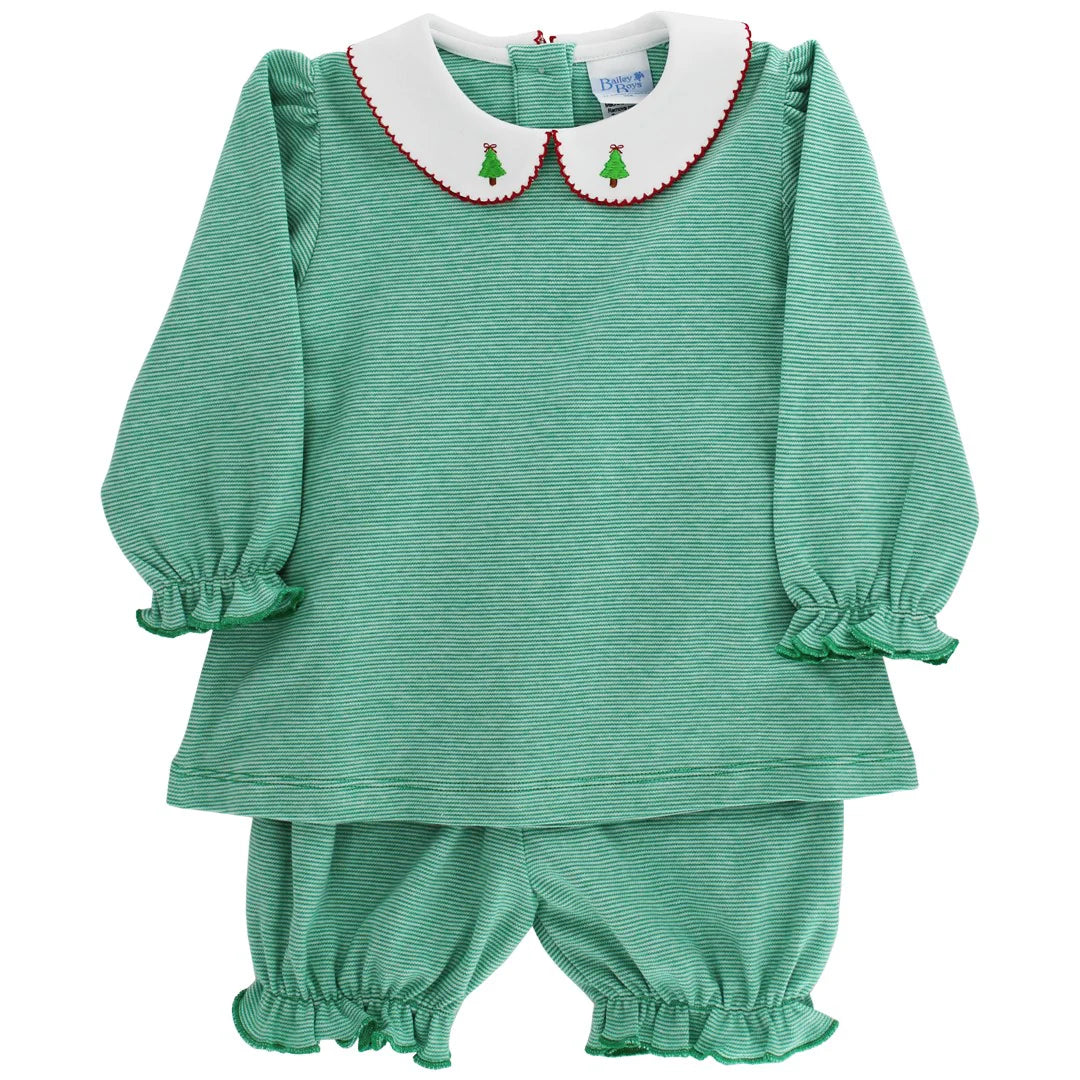 Girls Bloomer Set - Christmas Tree