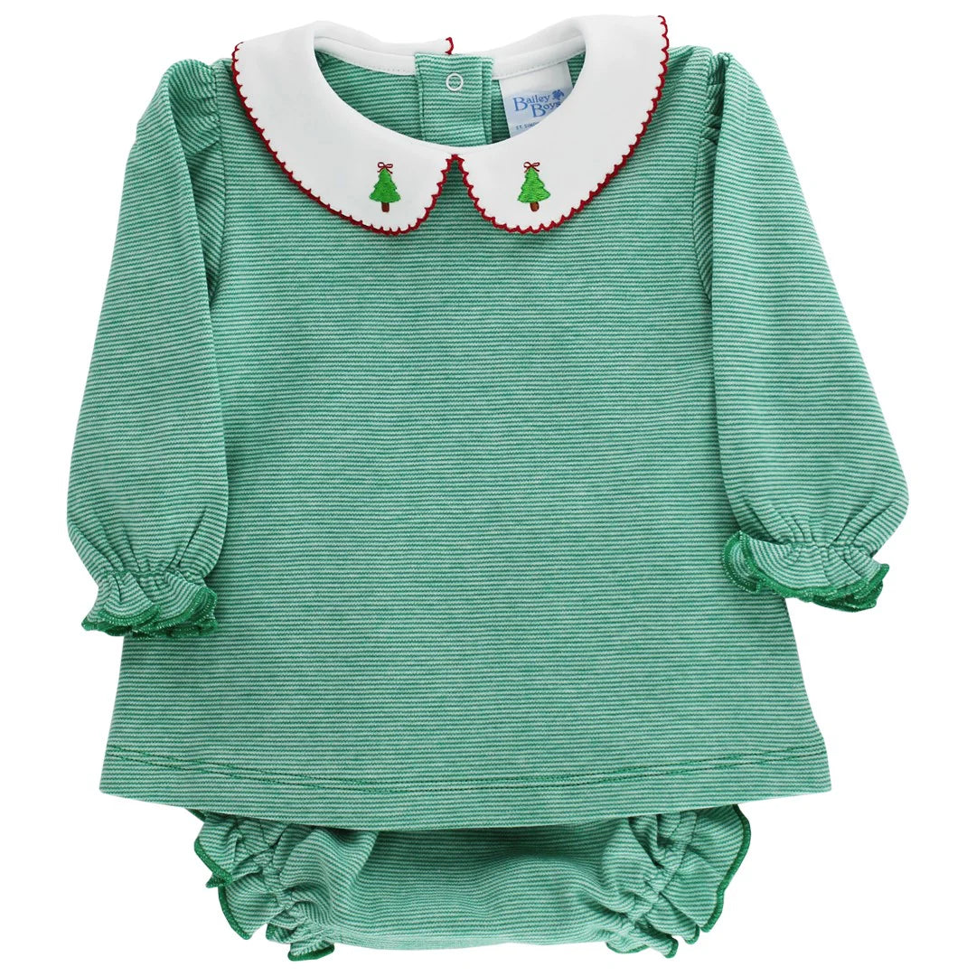 Girl Diaper Cover - Christmas Trees