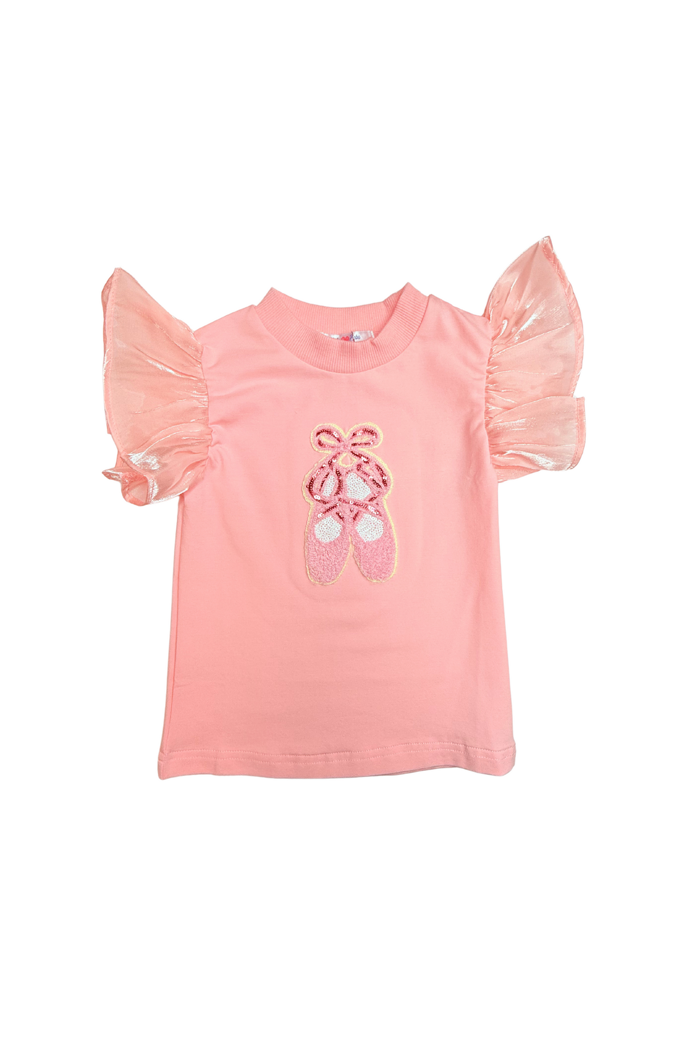 Lulu Bebe Pink Ballet Sequin Puff Shirt