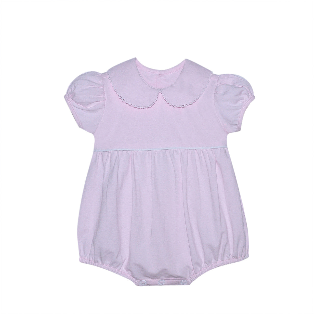 Brady Girl Bubble - Pink & White Picot