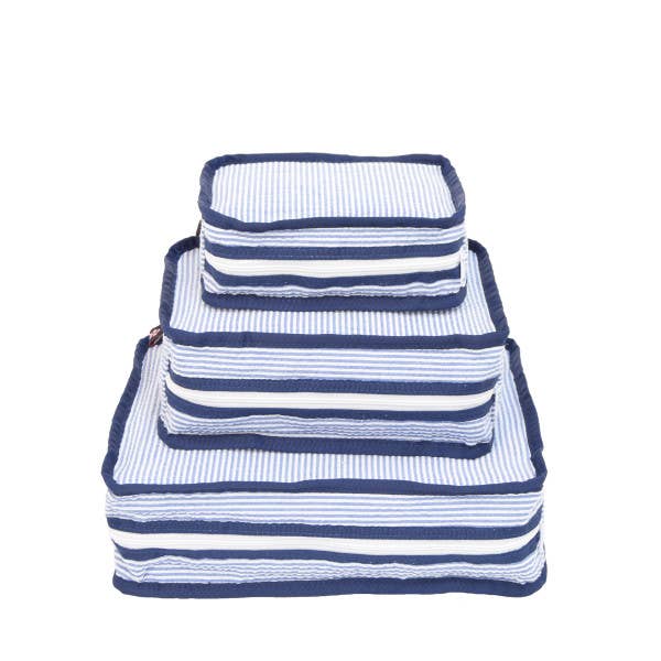 Navy Seersucker Stacking Set | Mint
