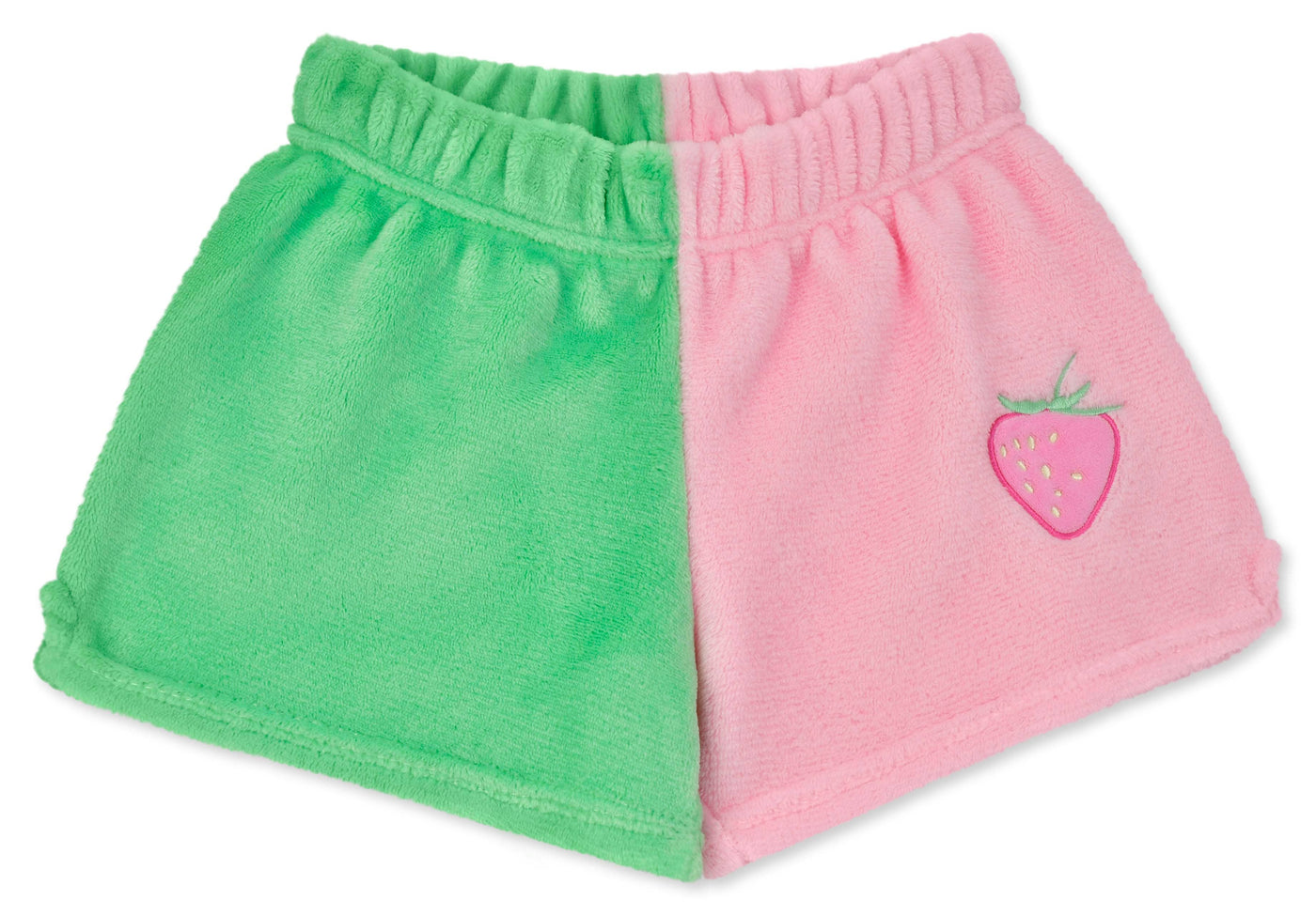 Plush PJ Shorts - Strawberry Color Block