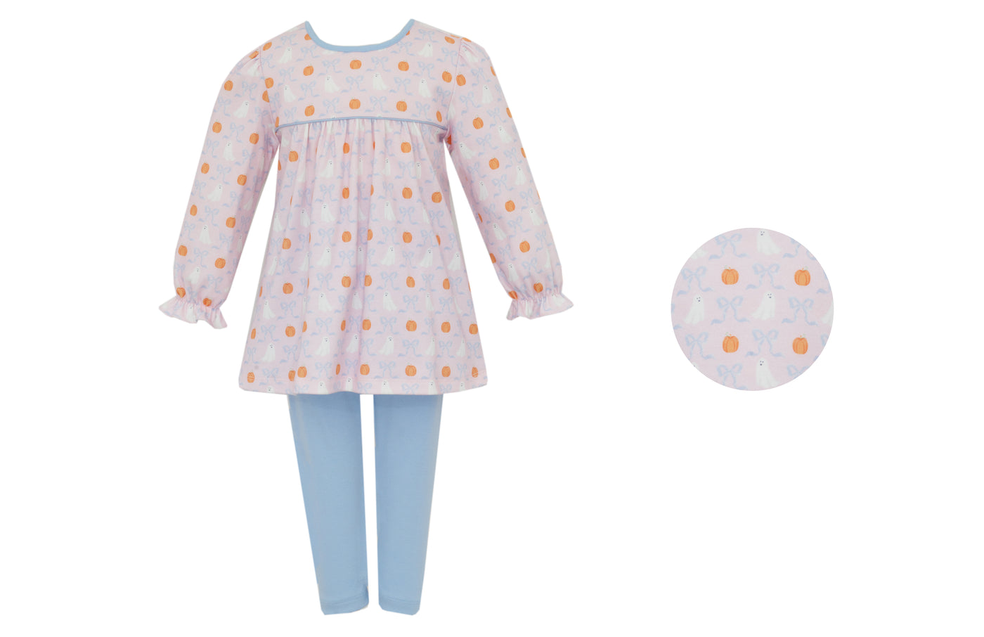 Girls Tunic Set - Ghost/Pumpkin