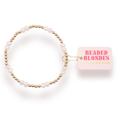 Coastal Pearl Bracelet in Gold - Petite 6.25 inch