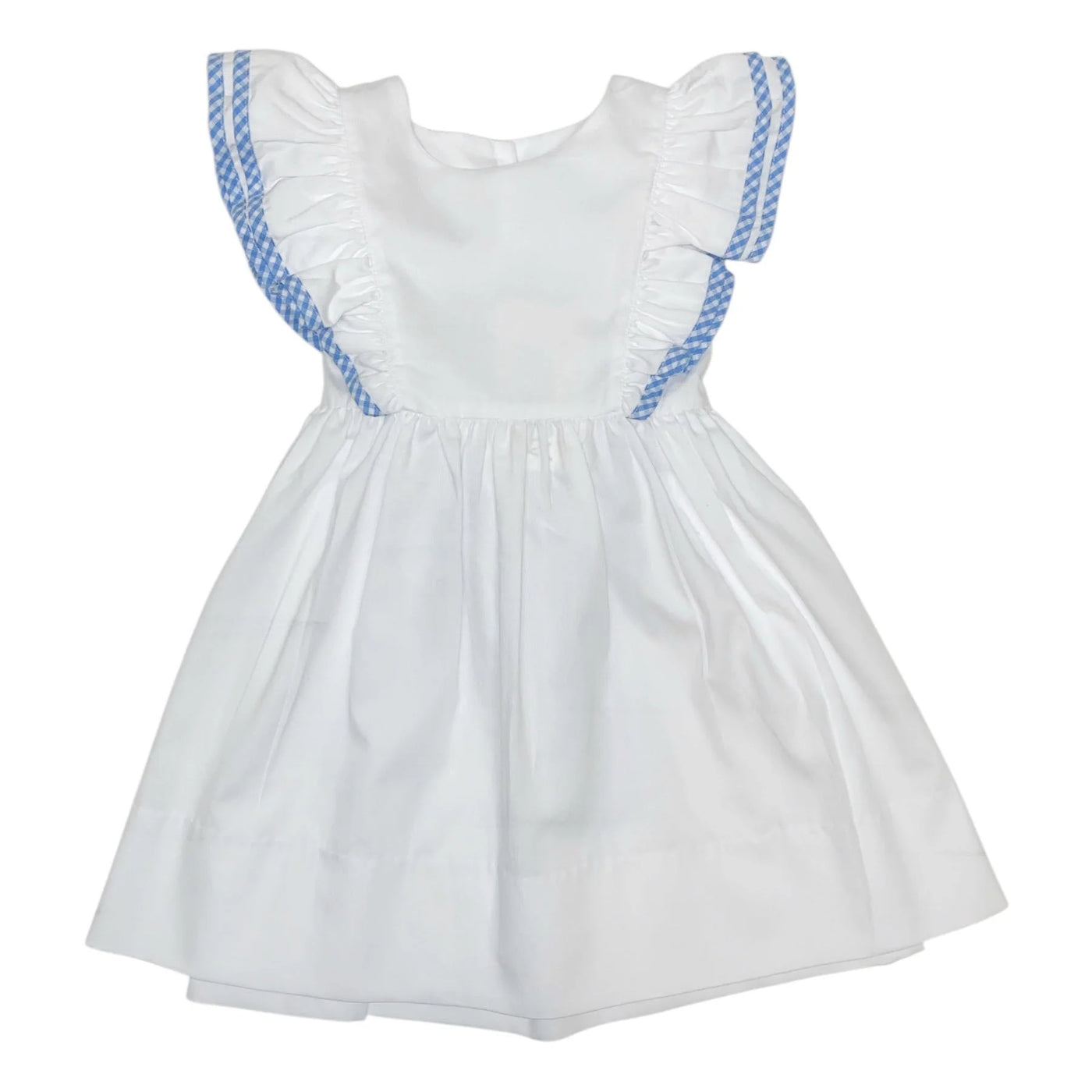 Delaney Blue Check Apron Dress